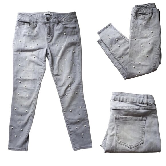 Pearl & Studs Embellished denim jeans - Picture 1 of 5